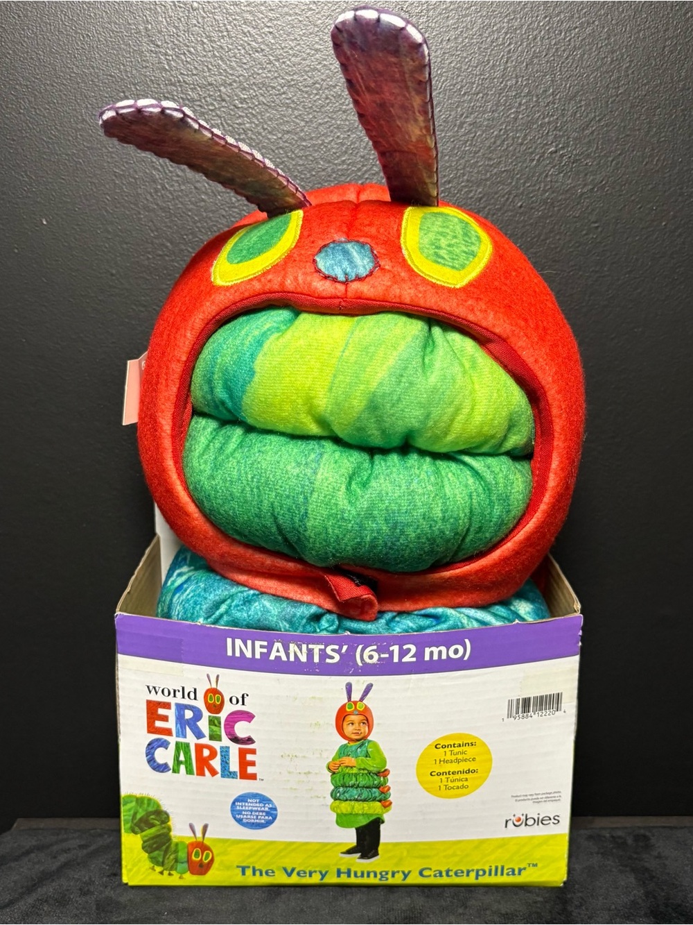 NEW Very Hungry Caterpillar Unisex Baby Halloween Costume 2-Piece Size 6-12 Mo